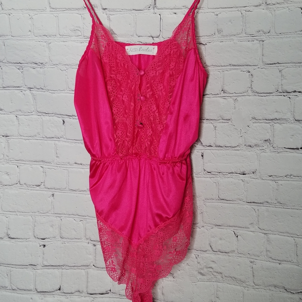 Interludes Vintage Bodysuit Lace Sexy Burlesque Stripper Made in USA teddy